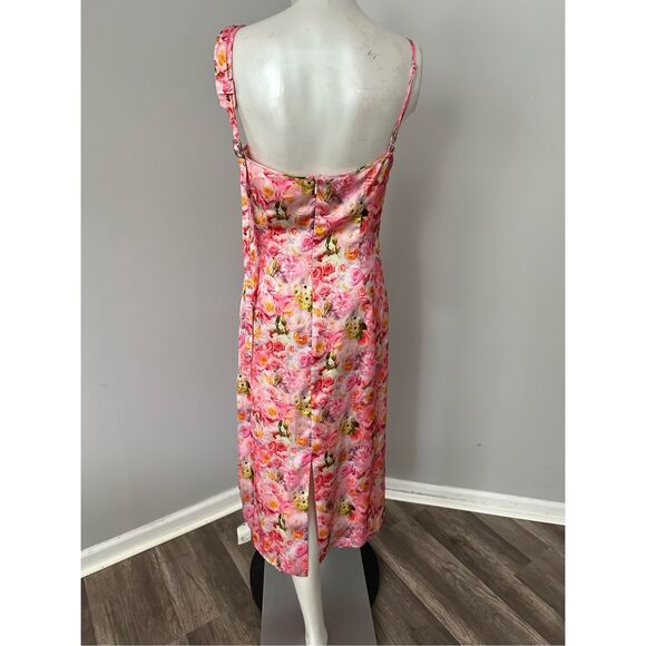 COMMISSION PINK BRALETTE PURSE DRESS IN PINK GARDEN - Picture 6 of 9